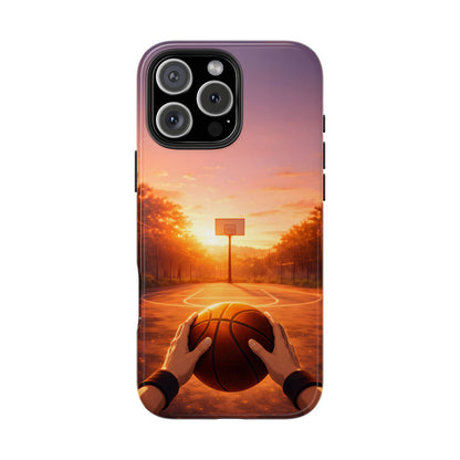 Golden Hour Court Tough Case - Immersive Basketball POV Protective Cover