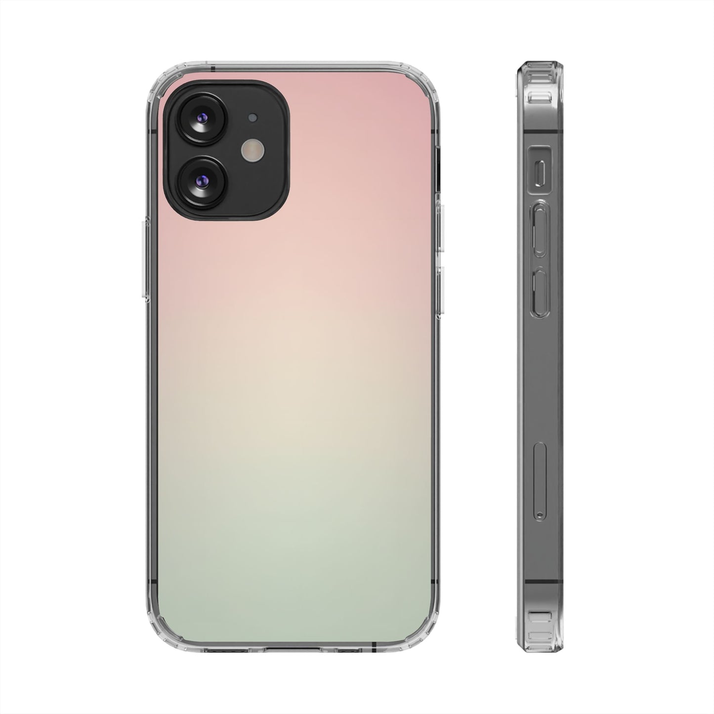 Ethereal Dawn Aura Clear Case - MagSafe Compatible Pastel Gradient