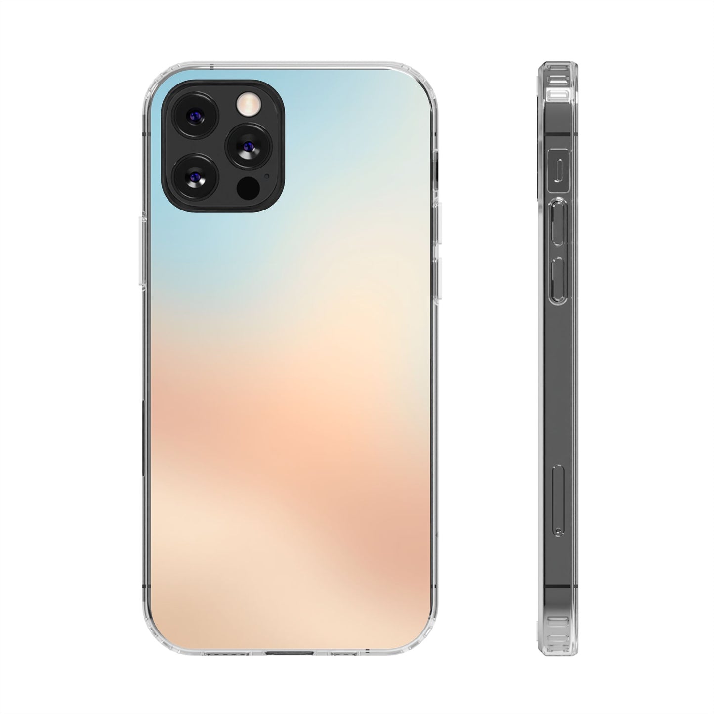 Coastal Dawn Clear Case - MagSafe Compatible Pastel Gradient Cover