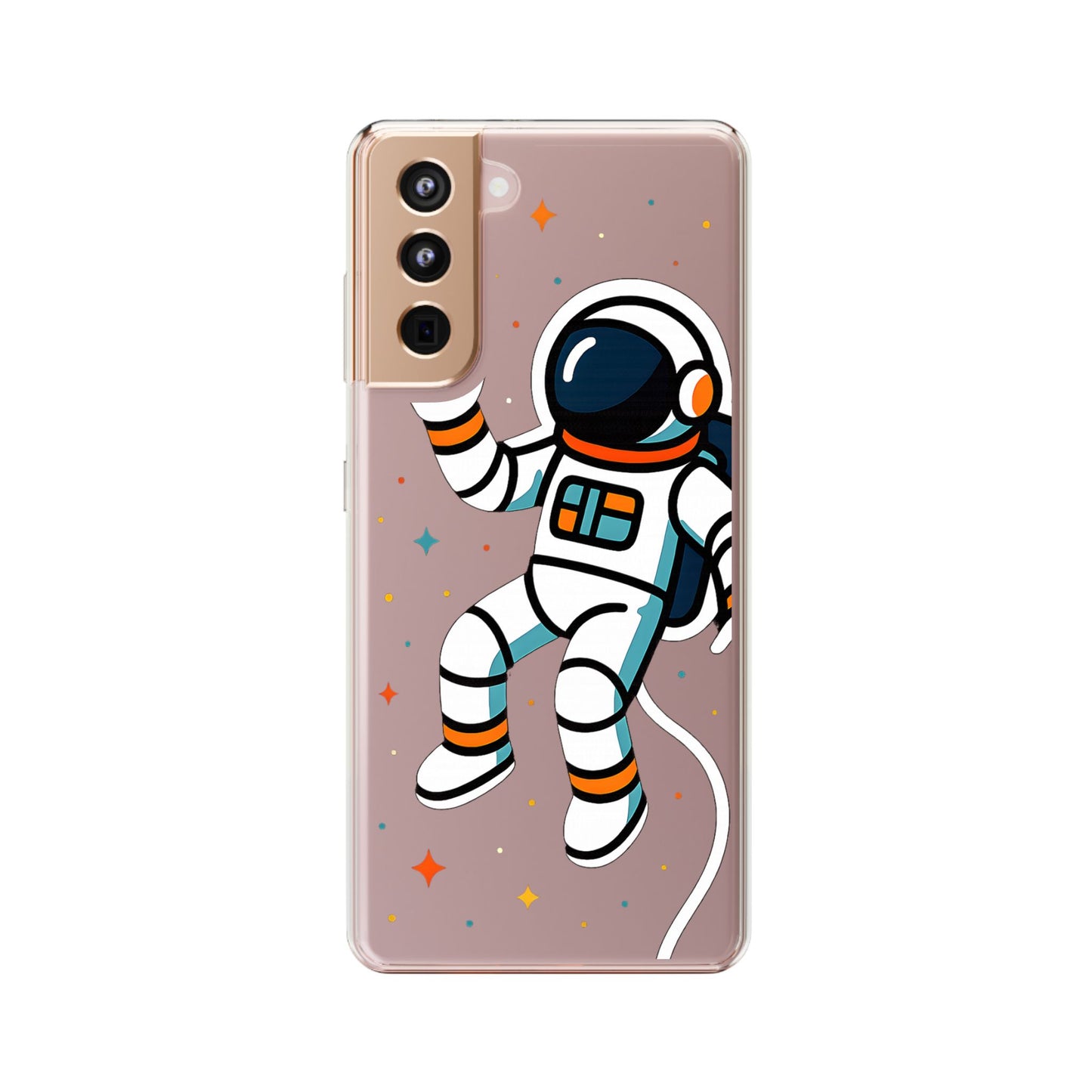 Clear Astronaut Space Case - Minimalist Galaxy Aesthetic Transparent Cover