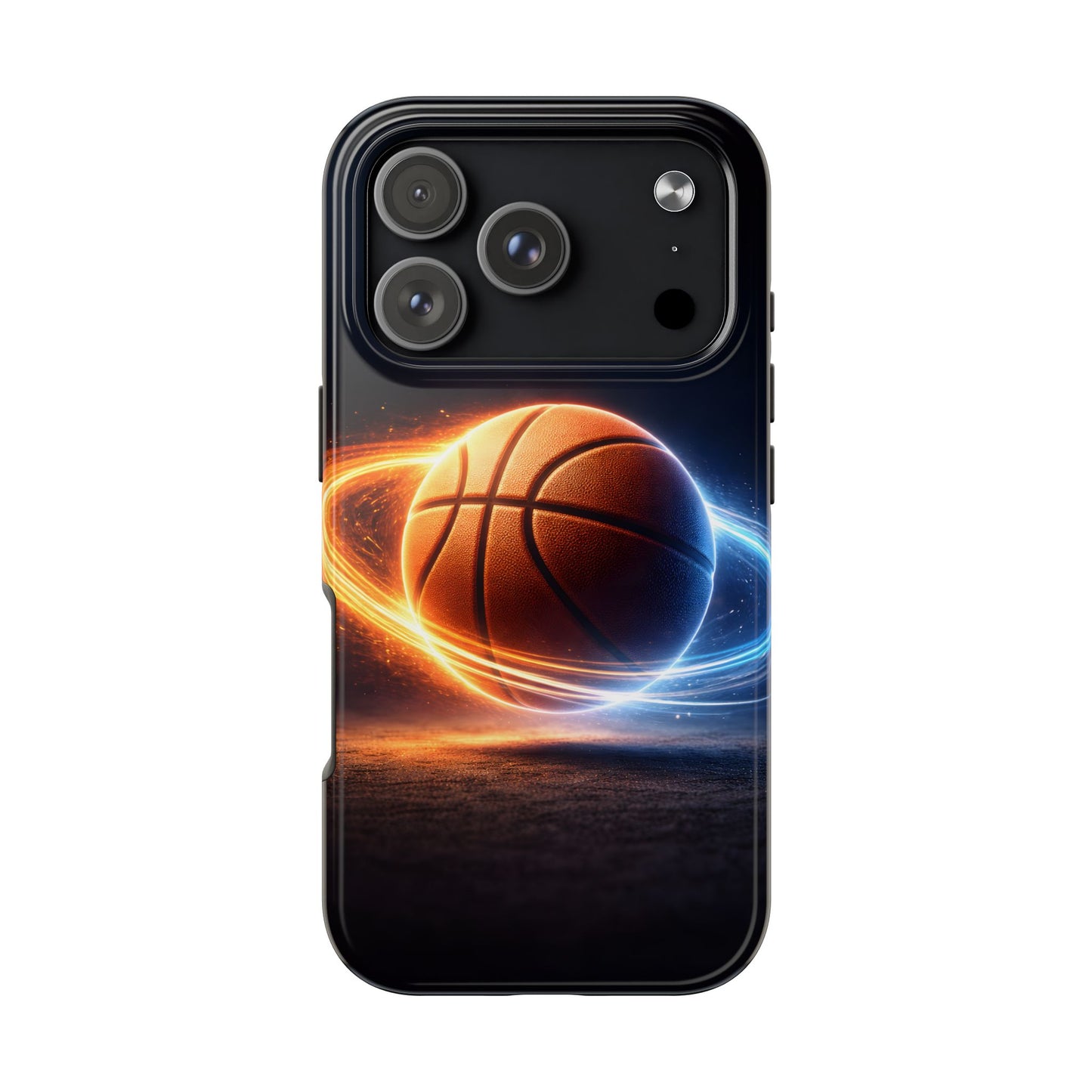 Cosmic Basketball Energy Tough Case - Neon Rings Athletic Cover for iPhone & Samsung