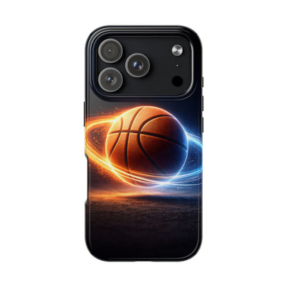 Cosmic Basketball Energy Tough Case - Neon Rings Athletic Cover for iPhone & Samsung