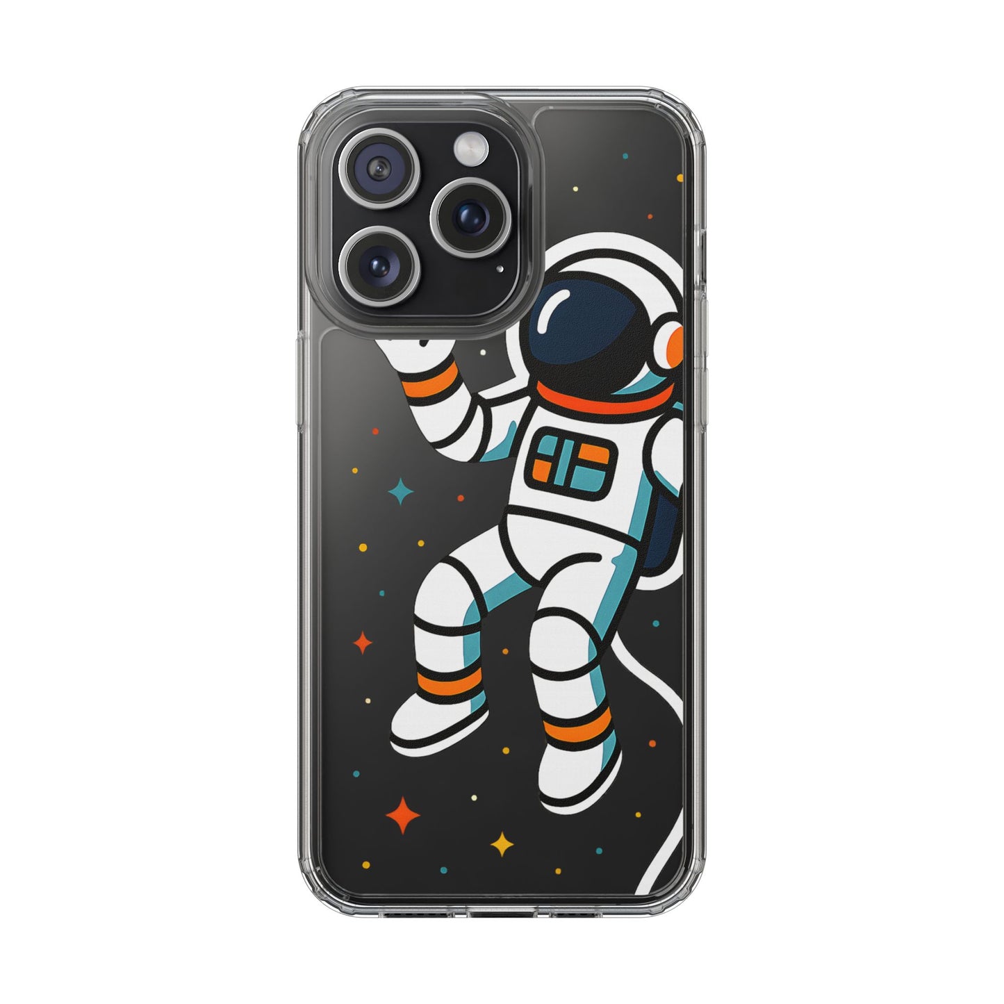 Clear Astronaut Space Case - Minimalist Galaxy Aesthetic Transparent Cover