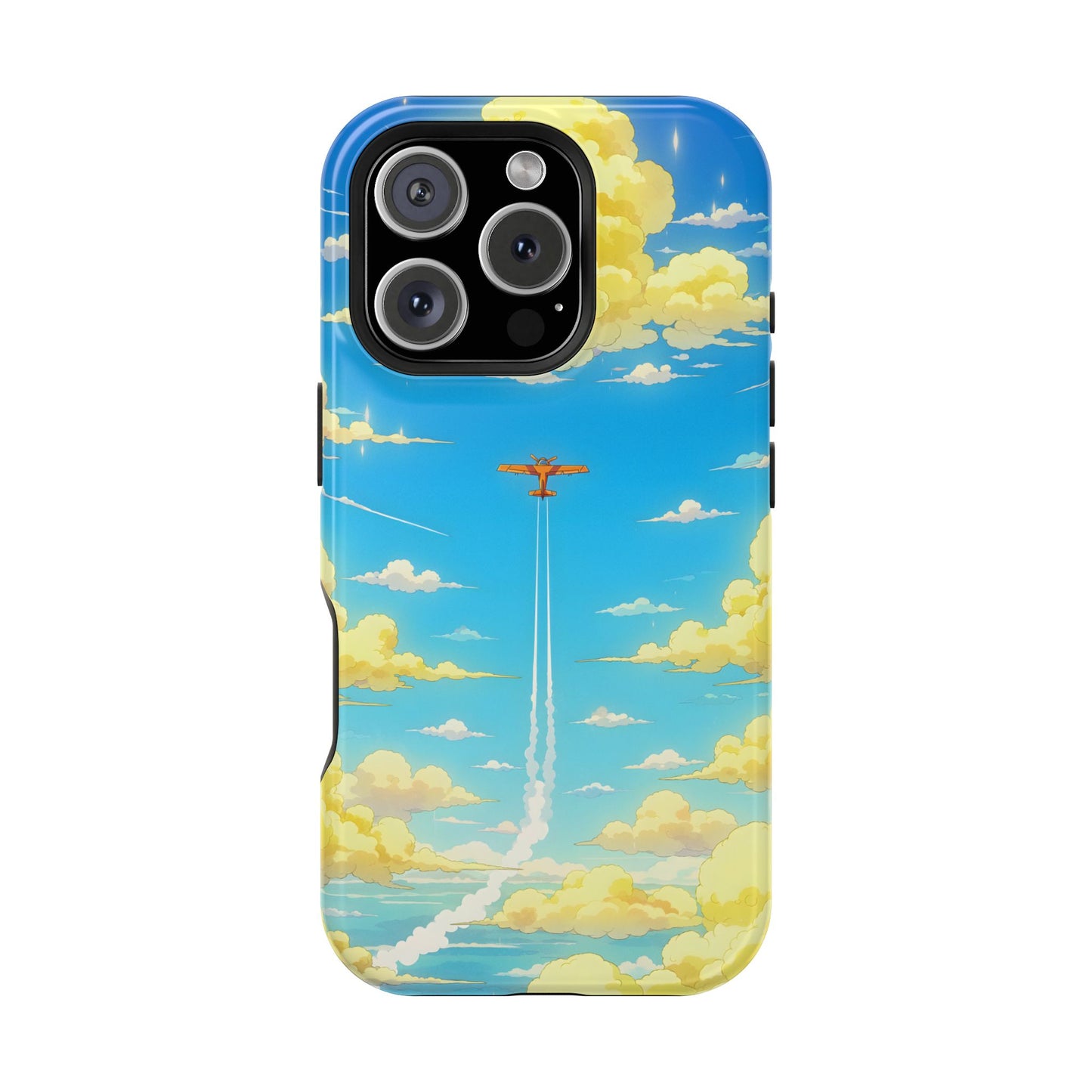 Cinematic Flight: Vintage Airplane Anime Sky MagSafe Case