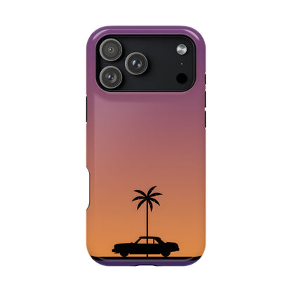 West Coast Drive: Retro Sunset Silhouette MagSafe Case
