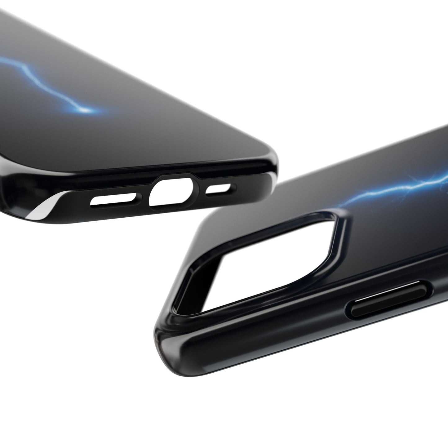 Blue Lightning Bolt Tough Case - Deep Sky Electric Cover for iPhone & Samsung