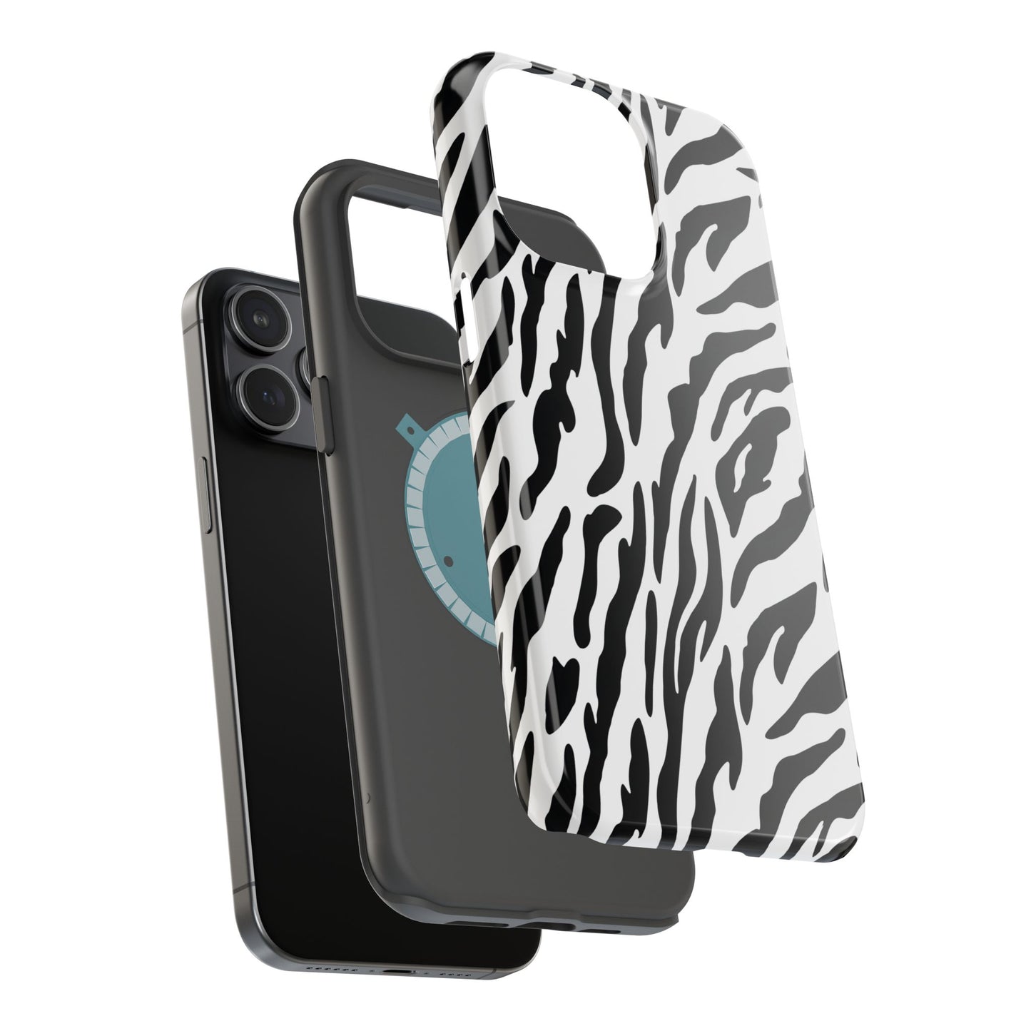 Monochrome Safari: Classic Black & White Zebra MagSafe Case