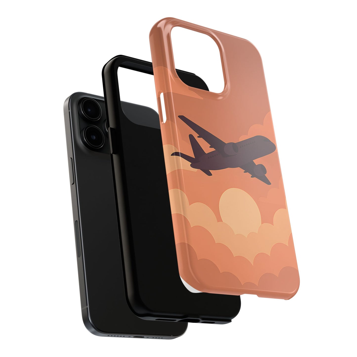 Golden Skies Airplane Tough Case - Minimalist Aviation Cover for iPhone & Samsung