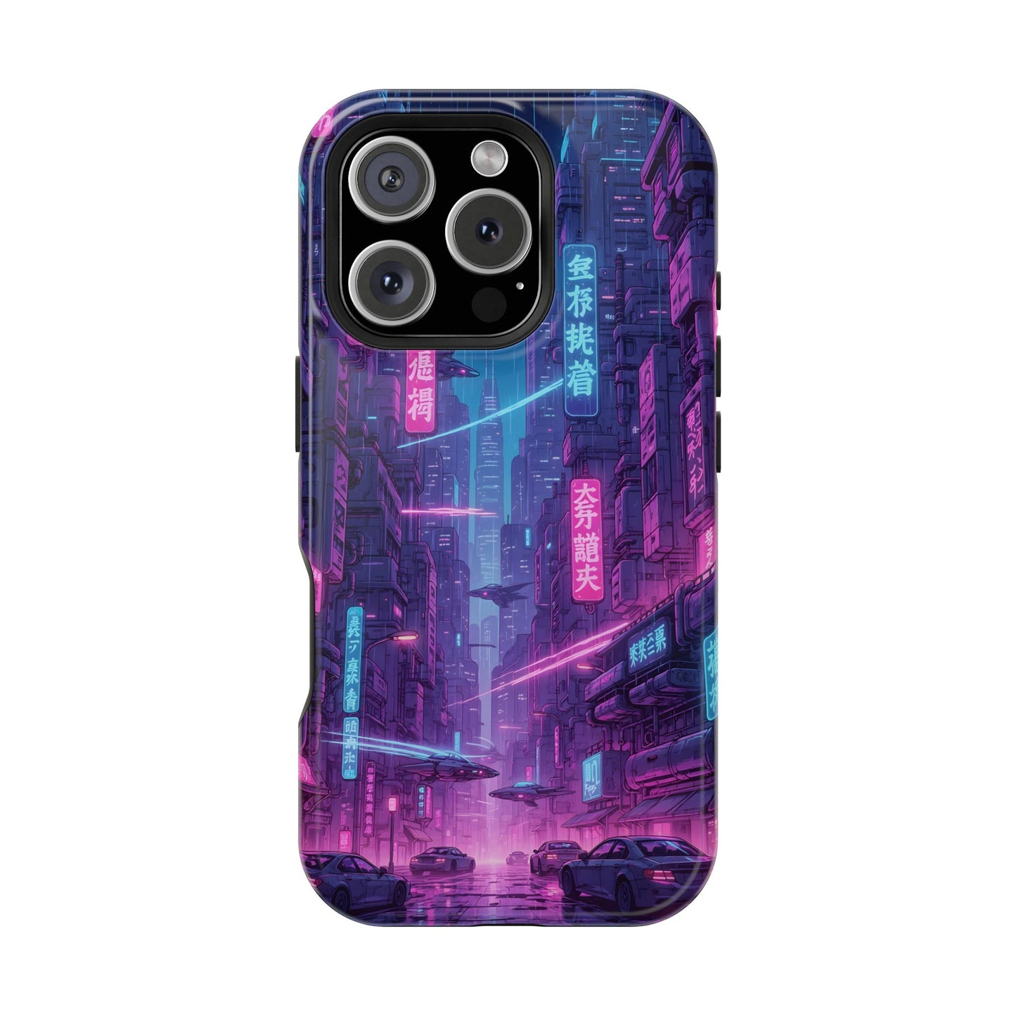 Neo-Tokyo Nights: Premium Cyberpunk Cityscape MagSafe Case