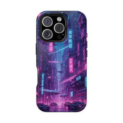 Neo-Tokyo Nights: Premium Cyberpunk Cityscape MagSafe Case