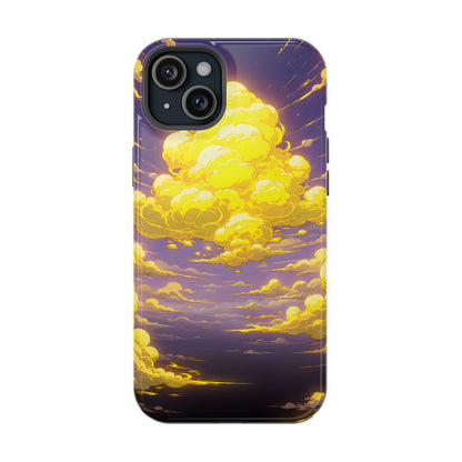 Golden Hour Anime Sky: Glowing Cloudscape MagSafe Case