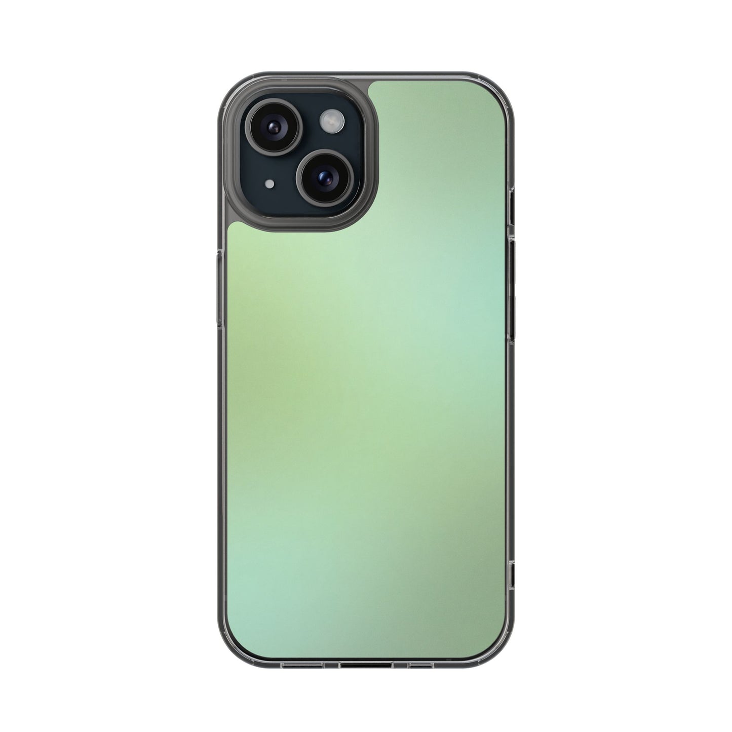 Soft Sage Aura Clear Case - MagSafe Compatible Mint Gradient Cover