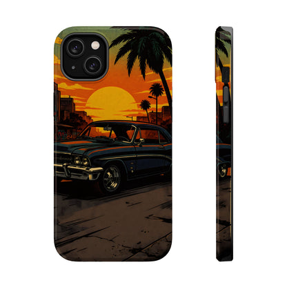 West Coast Lowrider: Retro Sunset Classic Car MagSafe Case