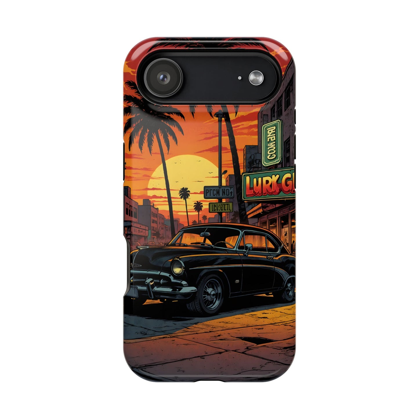 West Coast Cruiser: Retro Sunset Graphic Novel MagSafe Case