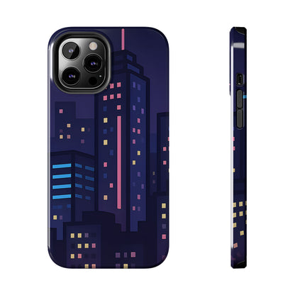 Lo-Fi Night City Tough Case - Pastel Urban Skyline Cover for iPhone & Samsung