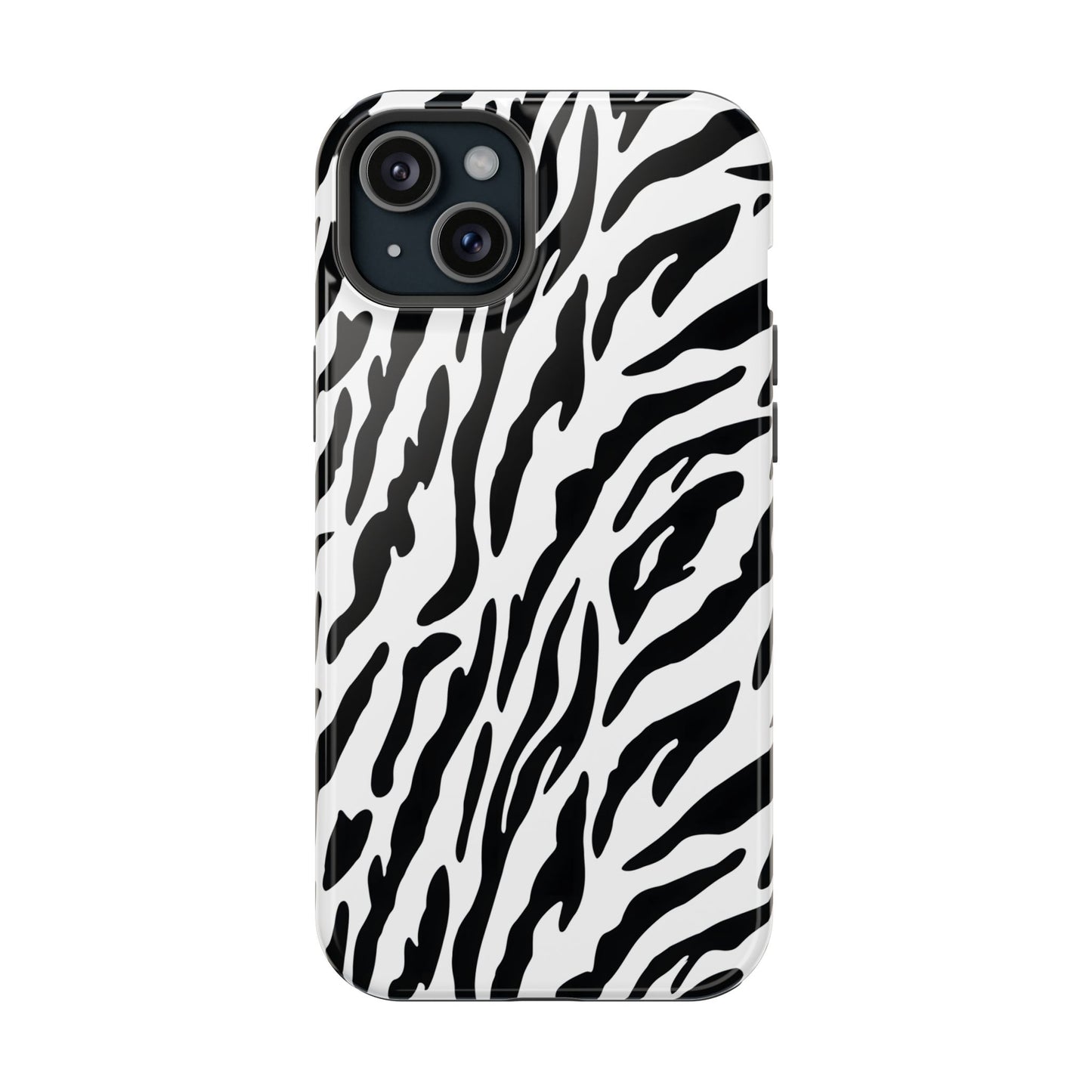 Monochrome Safari: Classic Black & White Zebra MagSafe Case