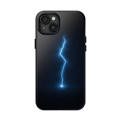 Blue Lightning Bolt Tough Case - Deep Sky Electric Cover for iPhone & Samsung