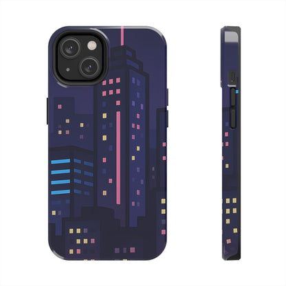 Lo-Fi Night City Tough Case - Pastel Urban Skyline Cover for iPhone & Samsung