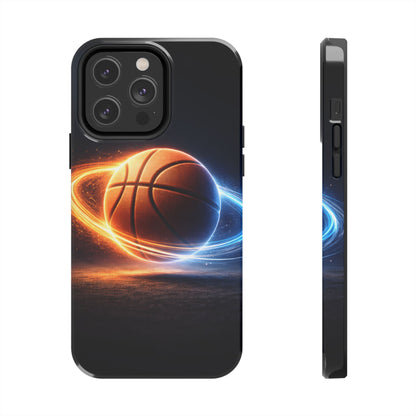 Cosmic Basketball Energy Tough Case - Neon Rings Athletic Cover for iPhone & Samsung