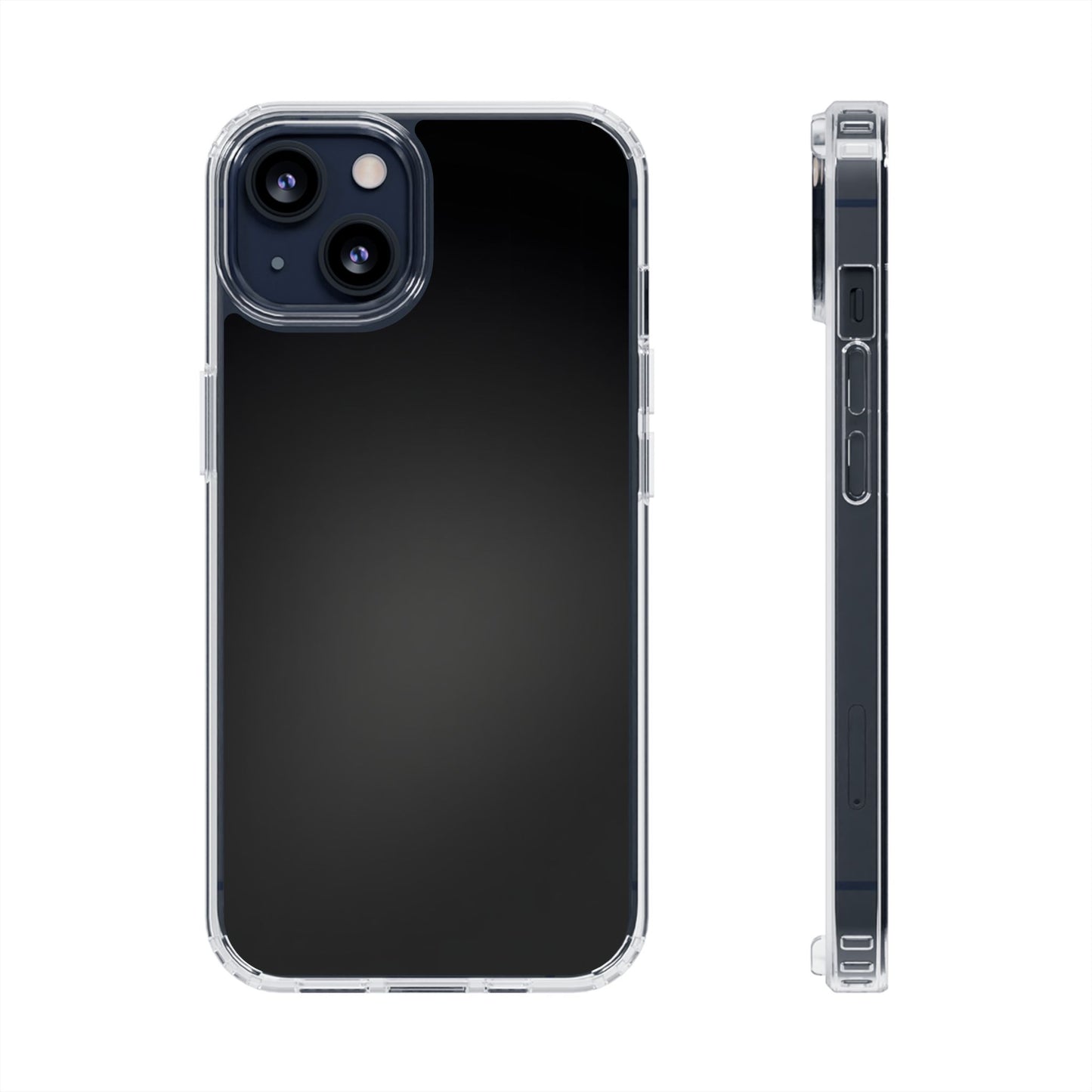 Obsidian Black Minimalist Clear Case - MagSafe Compatible Sleek Cover