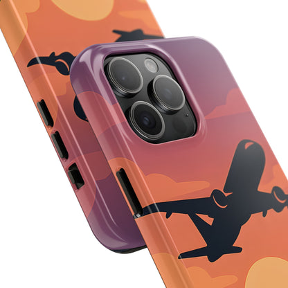 Sunset Flight Tough Case - Minimalist Aviation Aesthetic Travel Cover
