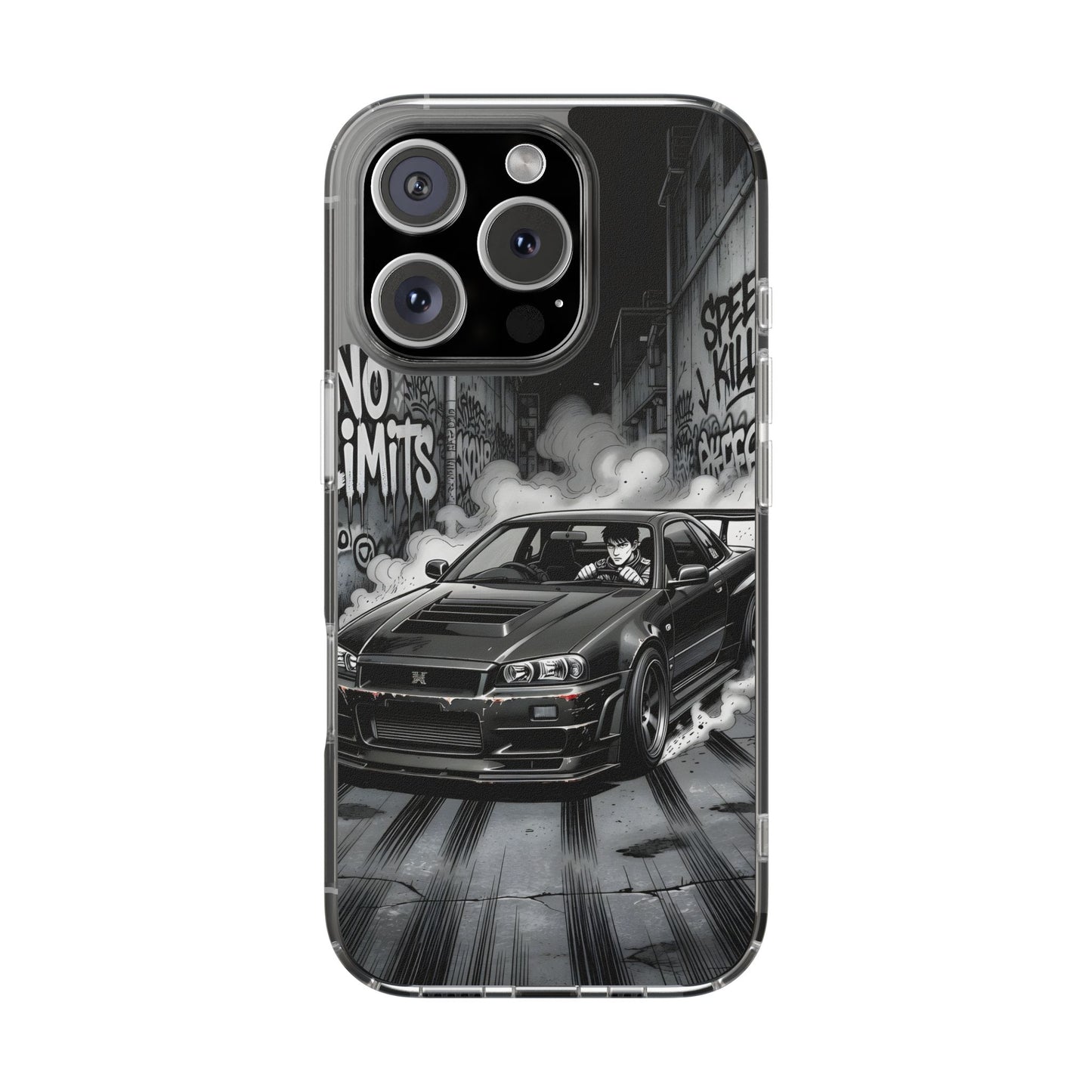 Tokyo Drift Manga Clear Case - MagSafe Compatible JDM Car Cover