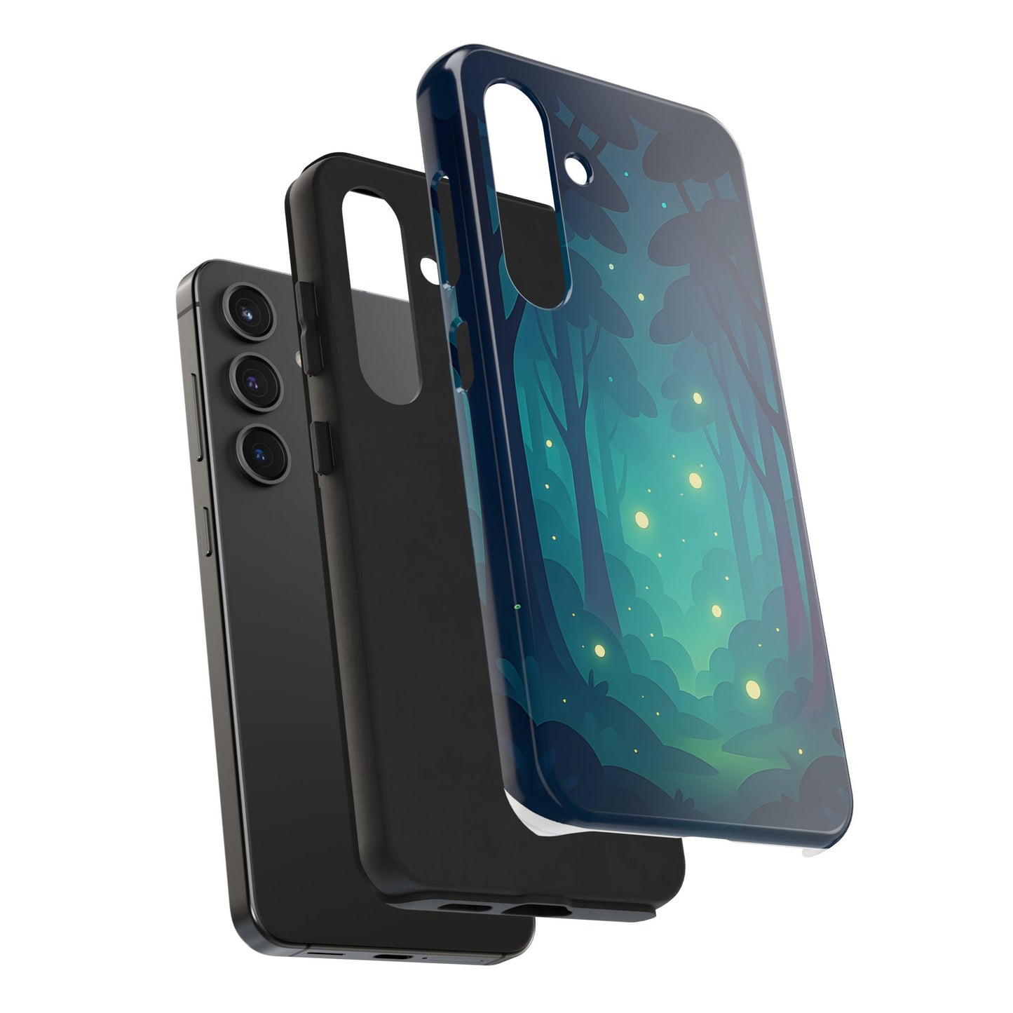 Enchanted Forest Fireflies Case - Mystic Nature Tough Cover for iPhone & Samsung