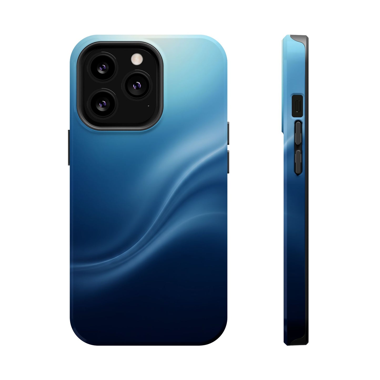 Blue Wave Abstract Magnetic Impact Case