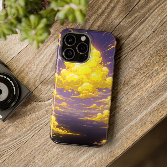 Golden Hour Anime Sky: Glowing Cloudscape MagSafe Case