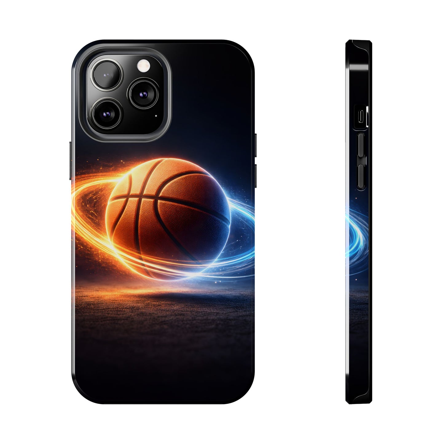 Cosmic Basketball Energy Tough Case - Neon Rings Athletic Cover for iPhone & Samsung