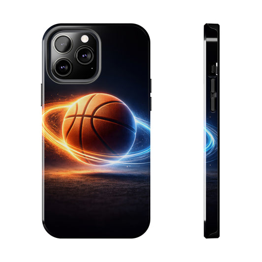 Cosmic Basketball Energy Tough Case - Neon Rings Athletic Cover for iPhone & Samsung