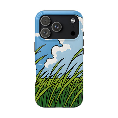 Breezy Meadow Tough Case - Blue Sky & Summer Grass Aesthetic Cover