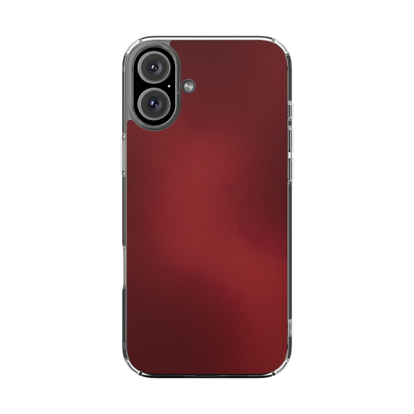Deep Crimson Aura Clear Case - Premium MagSafe Minimalist Cover