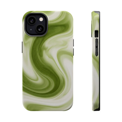 Green Marble Magnetic Impact-Resistant Phone Case