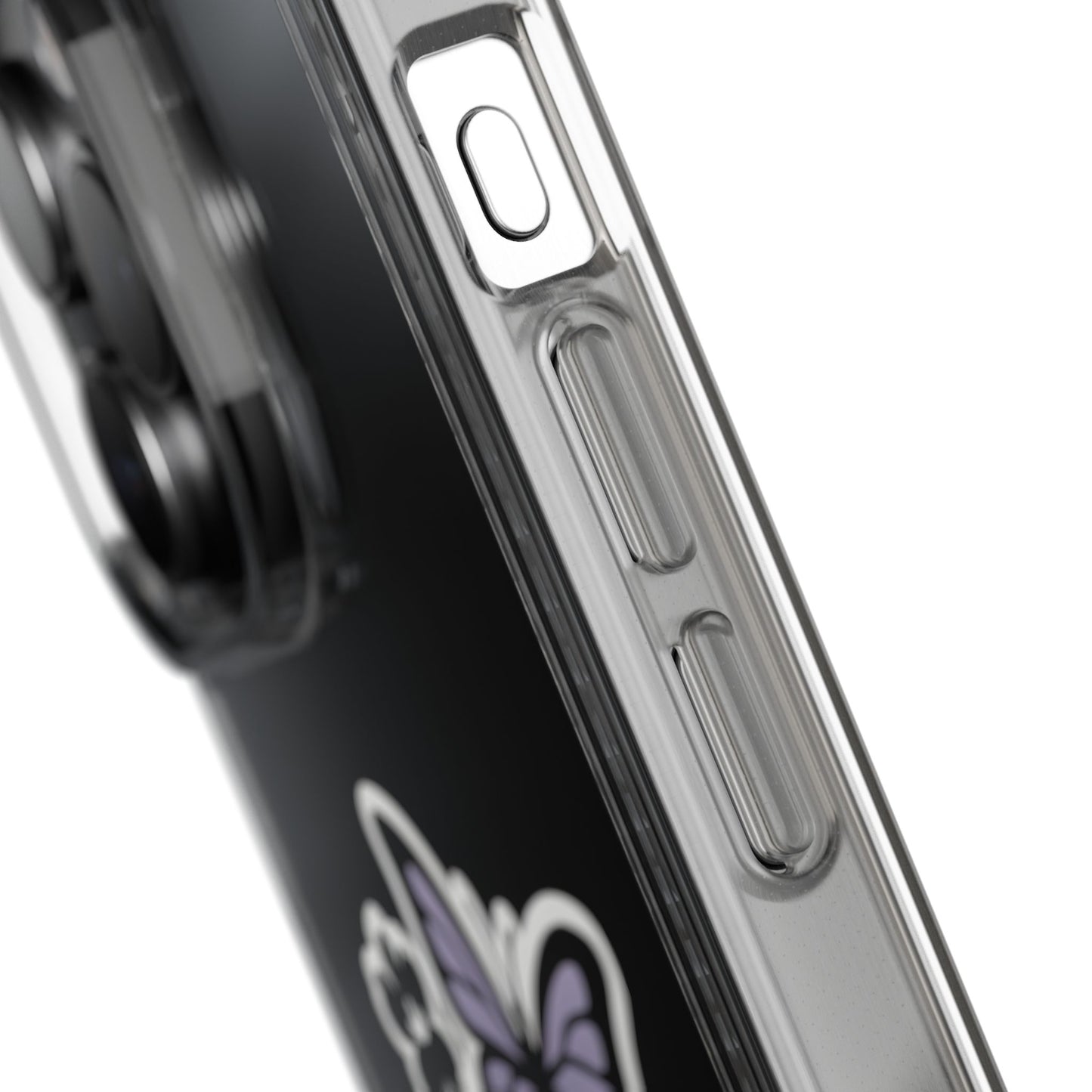 Clear Lavender Butterfly Case - Floral Botanical Transparent Cover for iPhone & Samsung