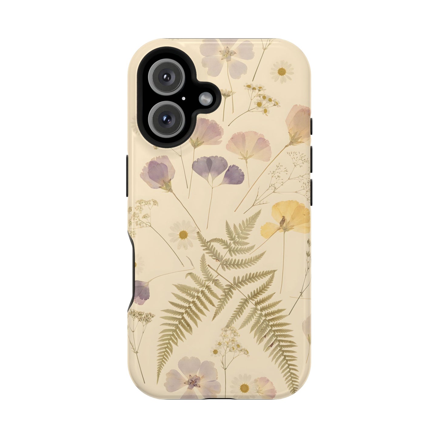 Pressed Wildflowers Vintage Herbarium Magnetic Case