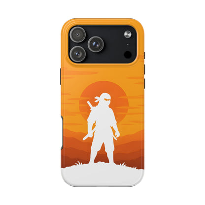 Sunset Shinobi Silhouette Tough Case - Minimalist Ninja Cover for iPhone & Samsung