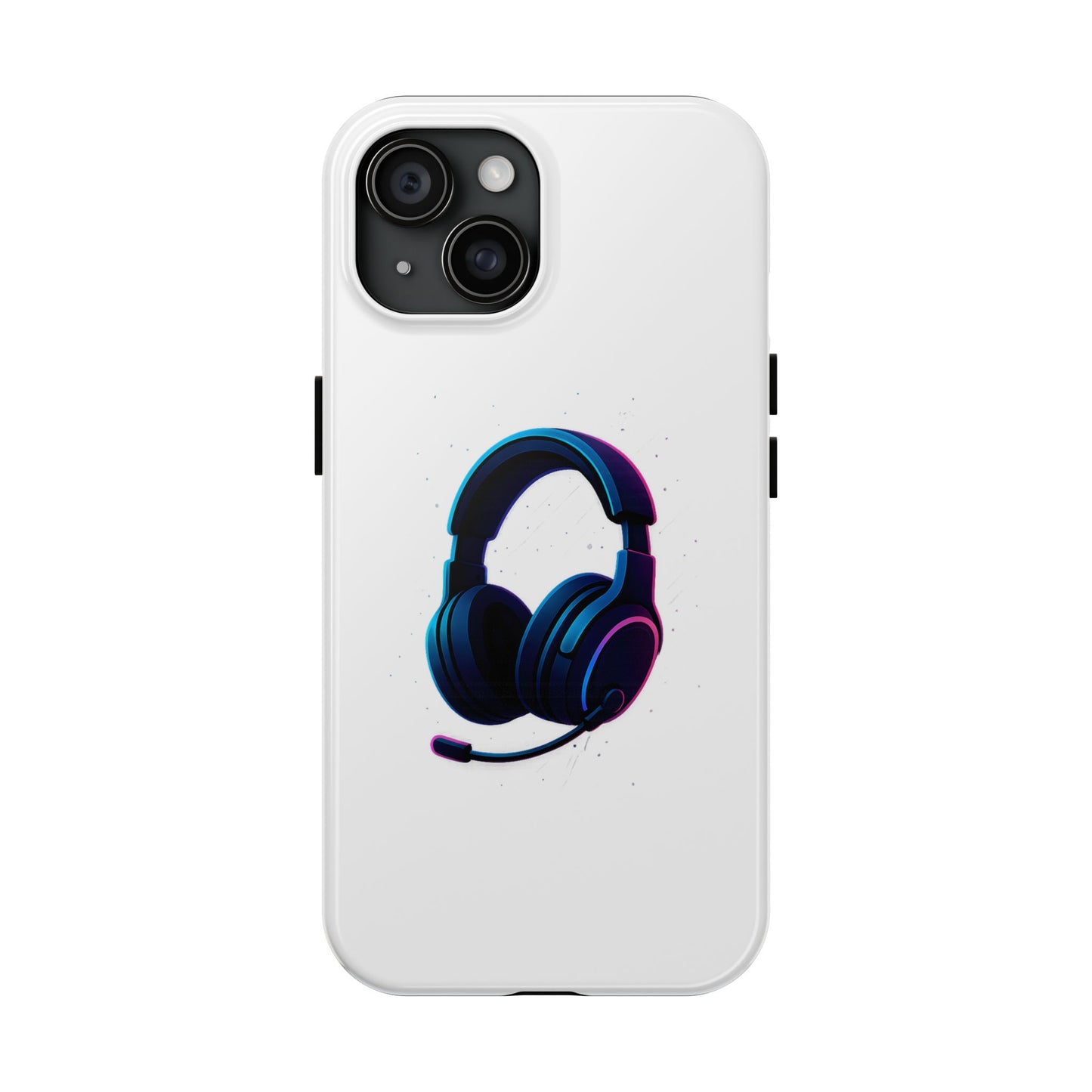 Minimalist Gaming Headset Tough Case - Clean Tech Cover for iPhone & Samsung