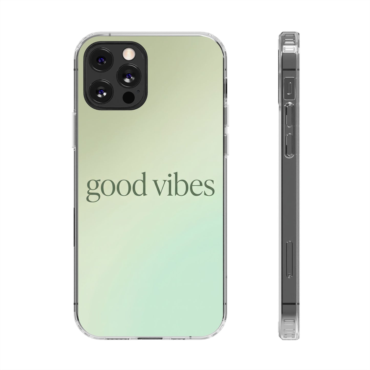 Good Vibes Sage Green Aura Case - MagSafe Compatible Aesthetic Cover
