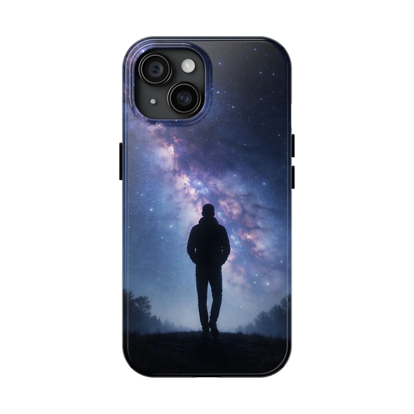 Milky Way Stargazer Tough Case - Celestial Galaxy Silhouette Cover for iPhone & Samsung