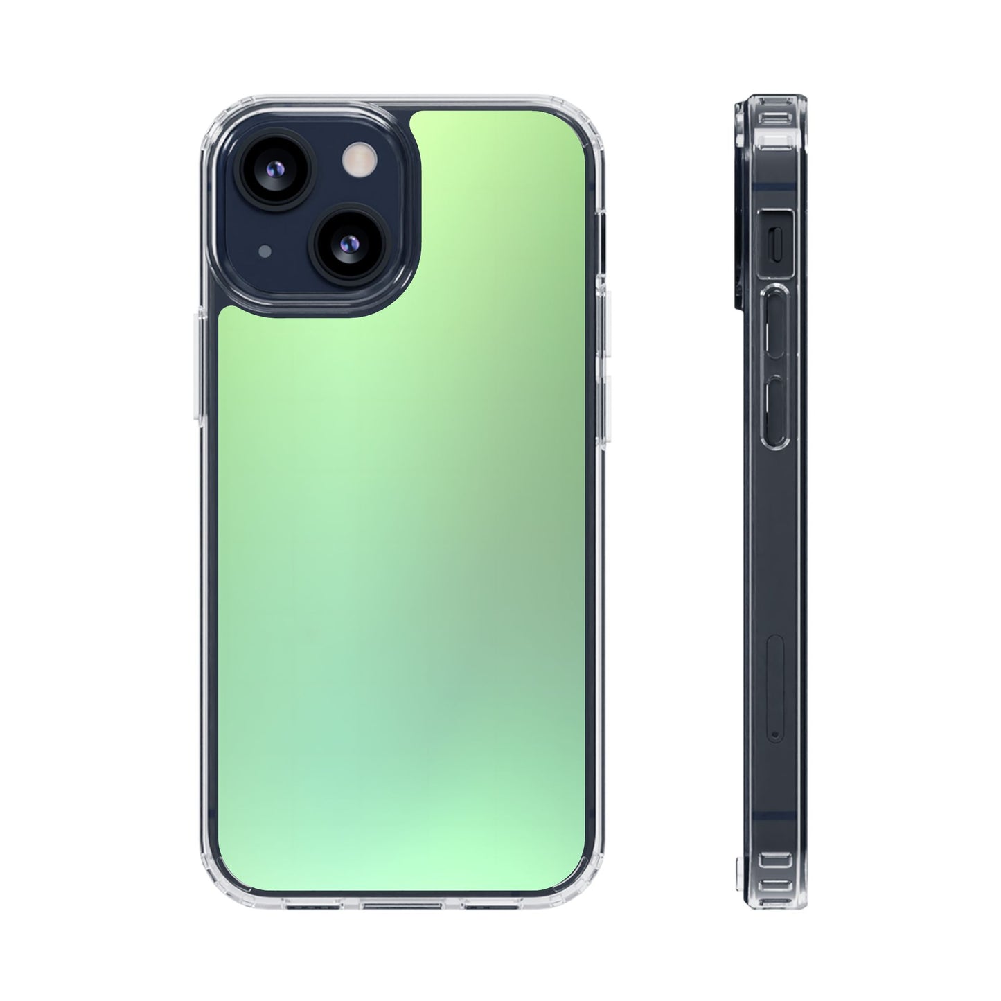 Soft Pistachio Aura Clear Case - MagSafe Compatible Mint Gradient Cover