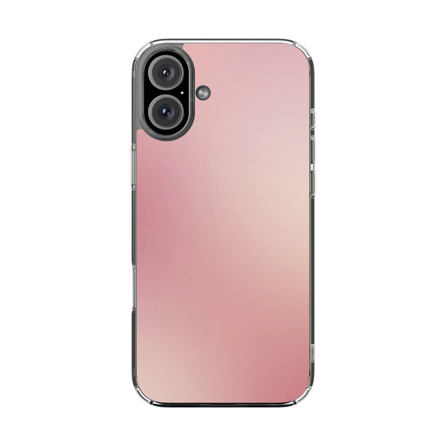 Soft Rose Aura Clear Case - MagSafe Compatible Blush Gradient Cover