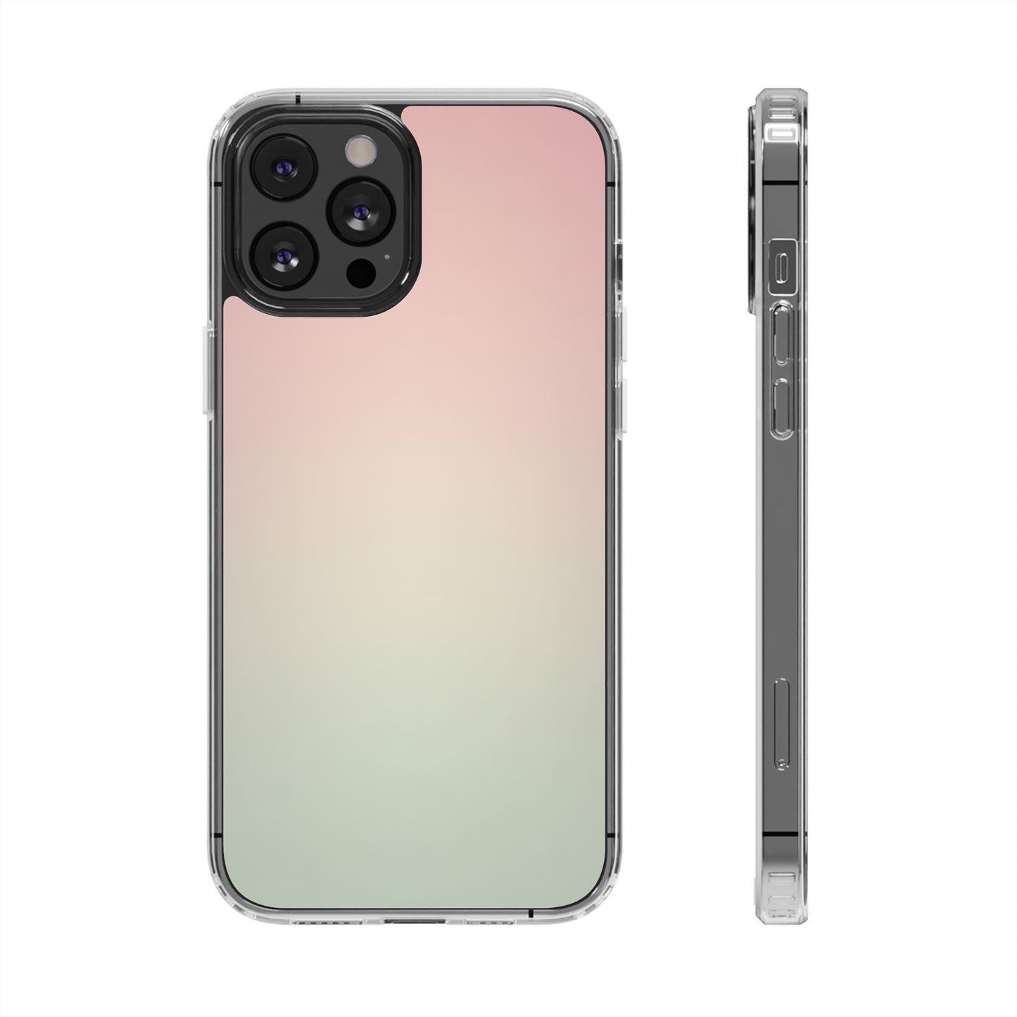 Ethereal Dawn Aura Clear Case - MagSafe Compatible Pastel Gradient