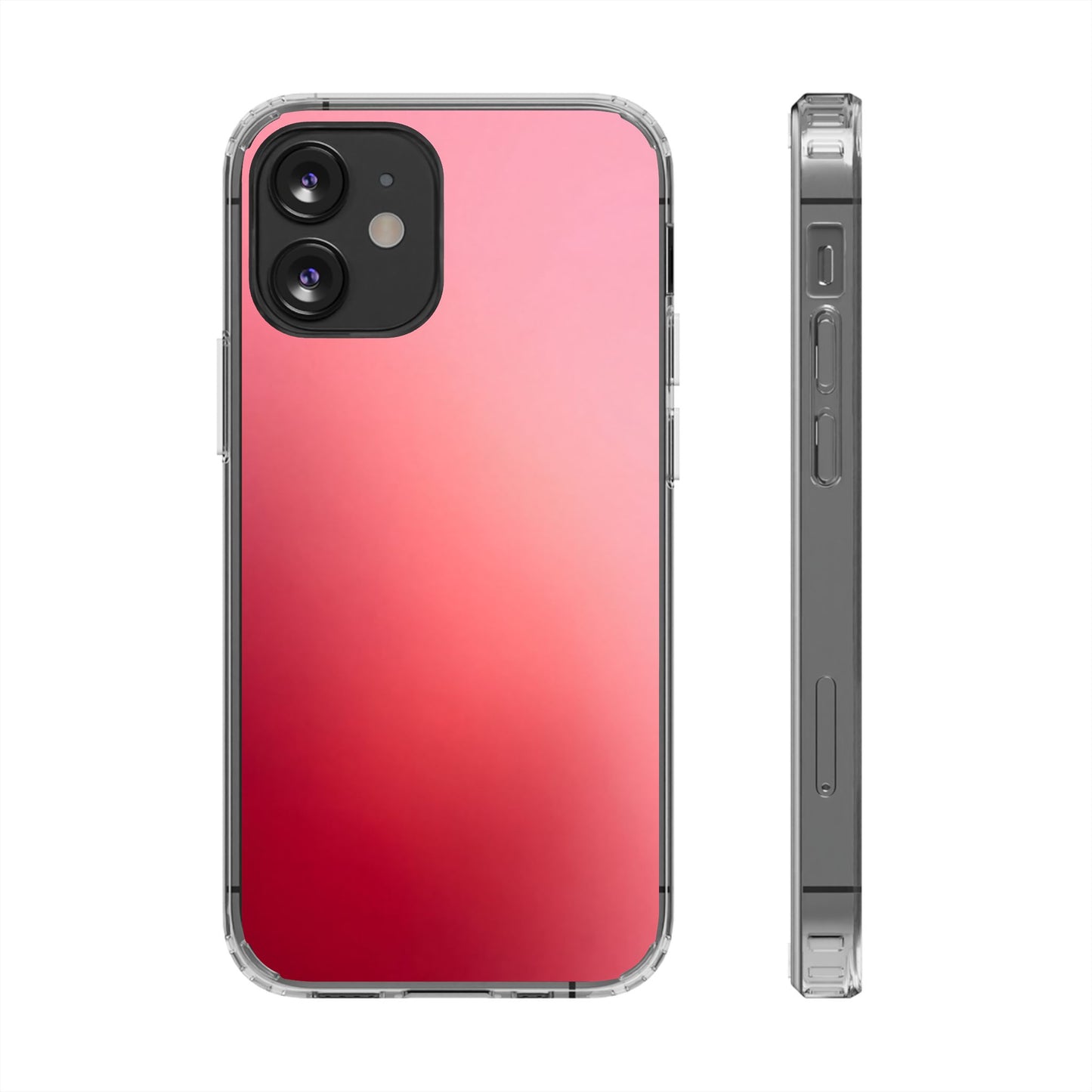 Berry Aura Clear Case - MagSafe Compatible Pink to Red Gradient Cover