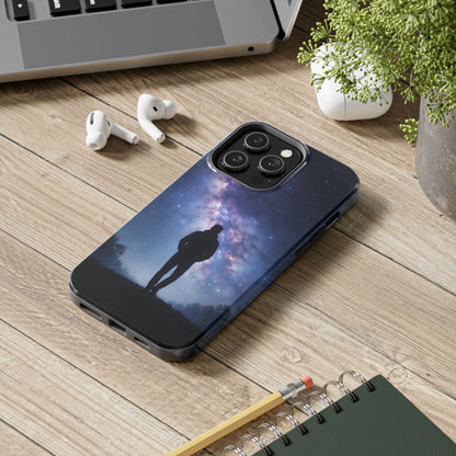Milky Way Stargazer Tough Case - Celestial Galaxy Silhouette Cover for iPhone & Samsung