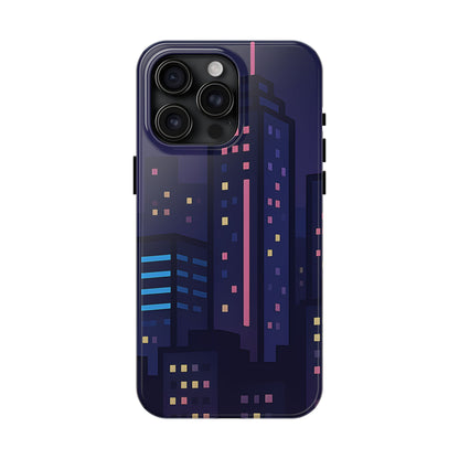 Lo-Fi Night City Tough Case - Pastel Urban Skyline Cover for iPhone & Samsung