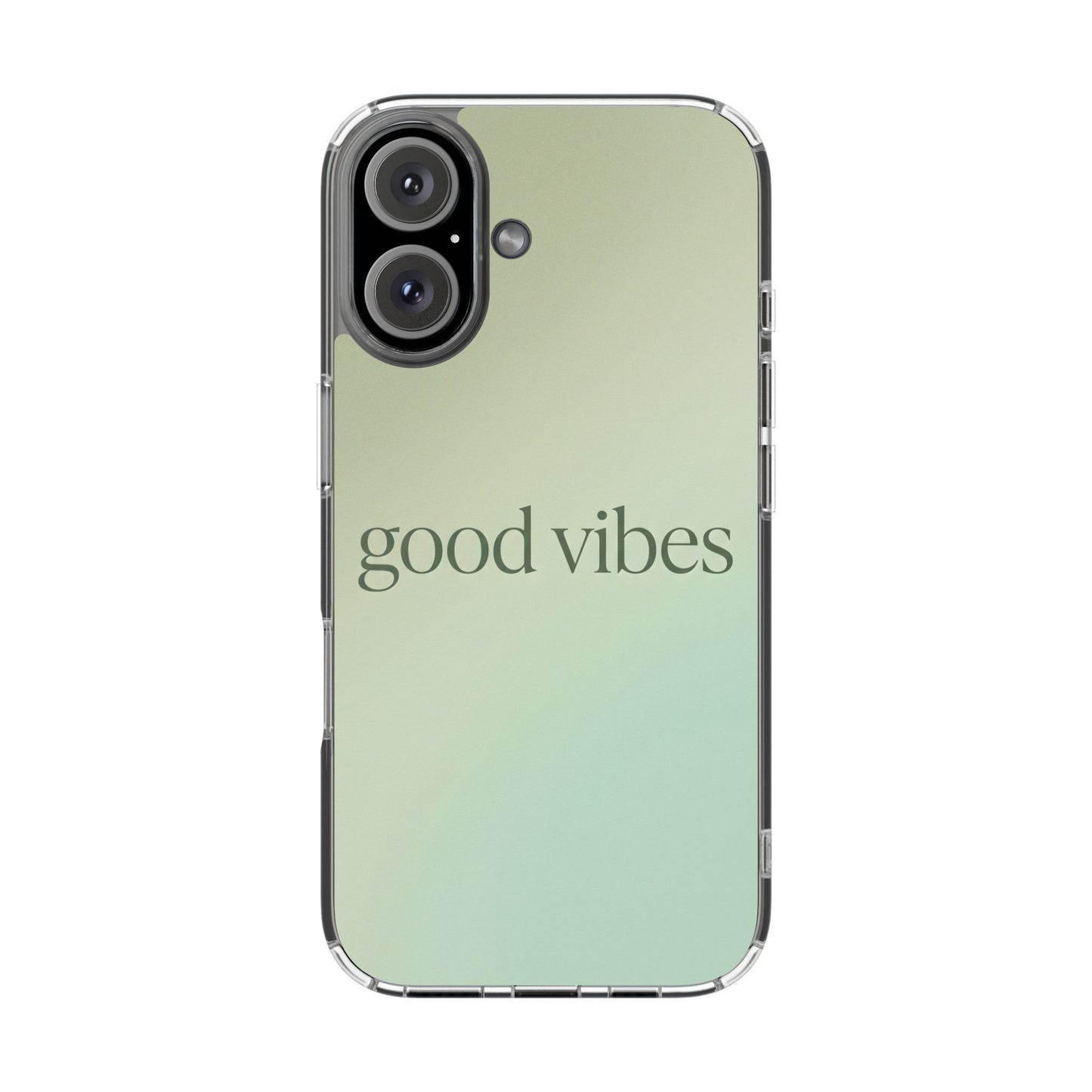 Good Vibes Sage Green Aura Case - MagSafe Compatible Aesthetic Cover