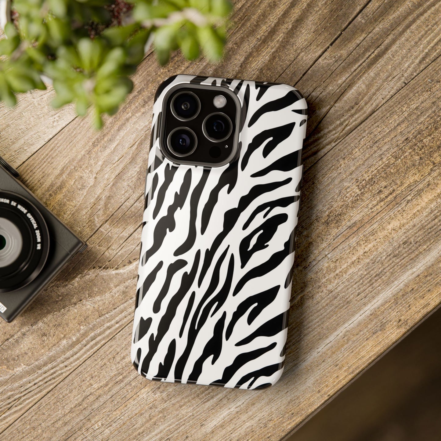 Monochrome Safari: Classic Black & White Zebra MagSafe Case