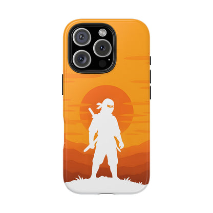 Sunset Shinobi Silhouette Tough Case - Minimalist Ninja Cover for iPhone & Samsung