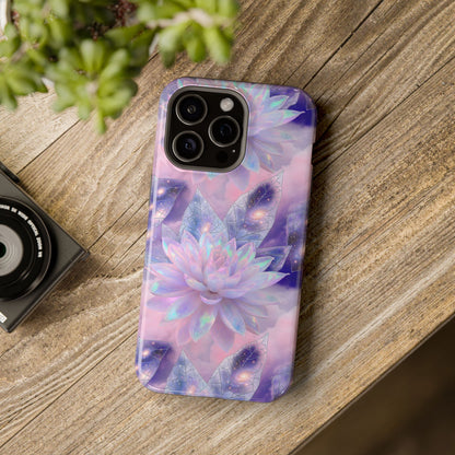 Ethereal Aura: Cosmic Iridescent Lotus MagSafe Case